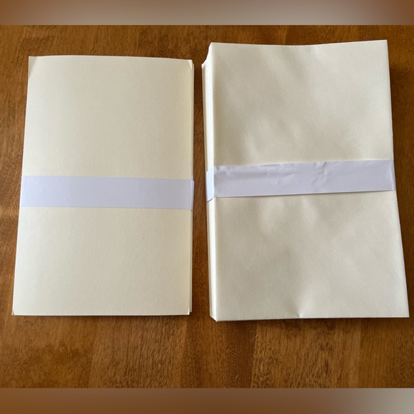 Formal invitation kit. Cream stationery / brown ribbon & monogram tags. 50 sets. - Picture 3 of 9